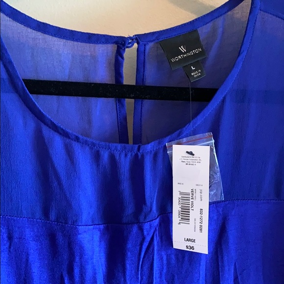 NWT Worthington lightweight cobalt blue top - Picture 2 of 9